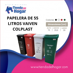PAPELERA DE 55 LITROS VAIVEN