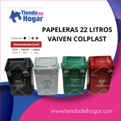 PAPELERA 22 LITROS VAIVEN