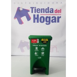 PAPELERA PEDAL VERDE 10 LT