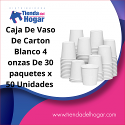 CAJA VASO CARTON 4 ONZAS...